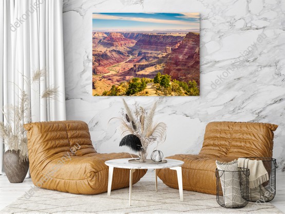 Wizualizacja Obraz  z widokiem na barwny kanion w Kolorado, USA. Obraz na ścianę do pokoju dziennego, wypoczynkowego, salonu, sypialni, przedpokoju, biura.