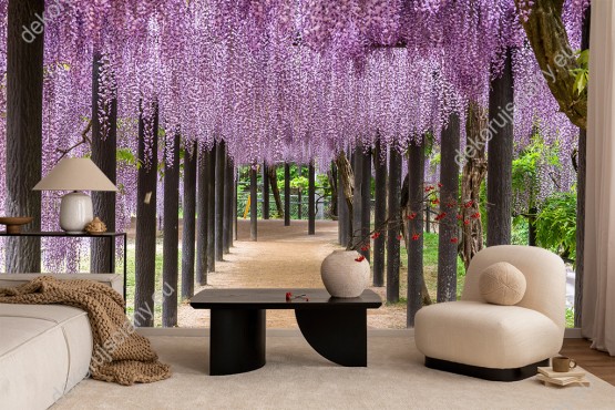 fototapeta-aleja-pnaczy-wisterii