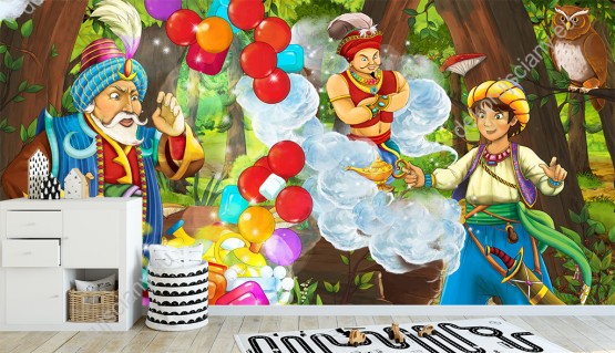 fototapeta-aladyn-z-magiczna-lampa