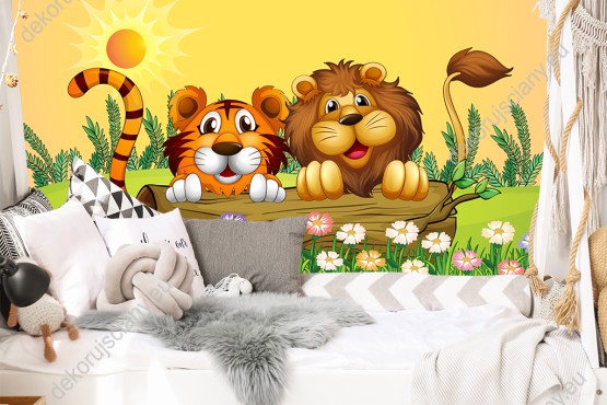 fototapeta-zaprzyjaźnione-dzikie-koty