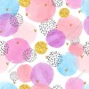 Wzornik tapety do pokoju dziecięcego, młodzieżowego, sypialni, sypialni, biura. Tapeta w kule, w kolorze niebieskim i purpurowym, malowane akwarelą.