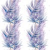 Wizualizacja tapety, pionowe gałązki palm w kolorze fioletowym i niebieskim na białym tle.
