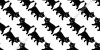 Wizualizacja tapety, spacerujące czarne koty. 