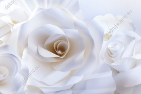 Wzornik obrazu do pokoju dziennego, sypialni, salonu, biura, gabinetu, przedpokoju i jadalni przedstawia piękną, białą różę.